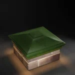 Колпак Monblan с посадкой на 1,5 кирпича (0,7нф) евроформата с LED подсветкой Зеленый