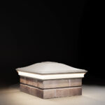 Колпак Monblan с посадкой 2 х 1,5 кирпича с LED подсветкой Бежевый
